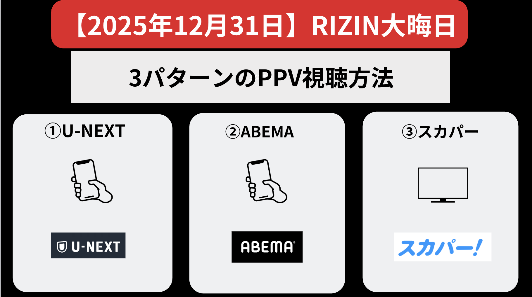 RIZIN2025大晦日ライブ配信の視聴方法は？海外で見る場合の注意点も